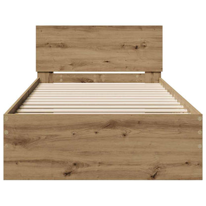 vidaXL Bed Frame with Headboard with Headboard Artisan Oak 75 x 190 cm 5