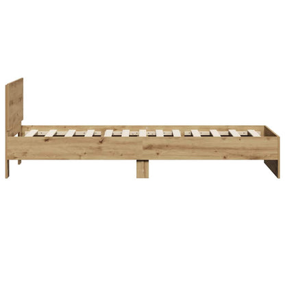 vidaXL Bed Frame with Headboard with Headboard Artisan Oak 75 x 190 cm 6