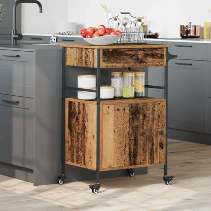 vidaXL Kitchen Trolley Old Wood 56 x 43 x 89.5 cm Engineered Wood 1