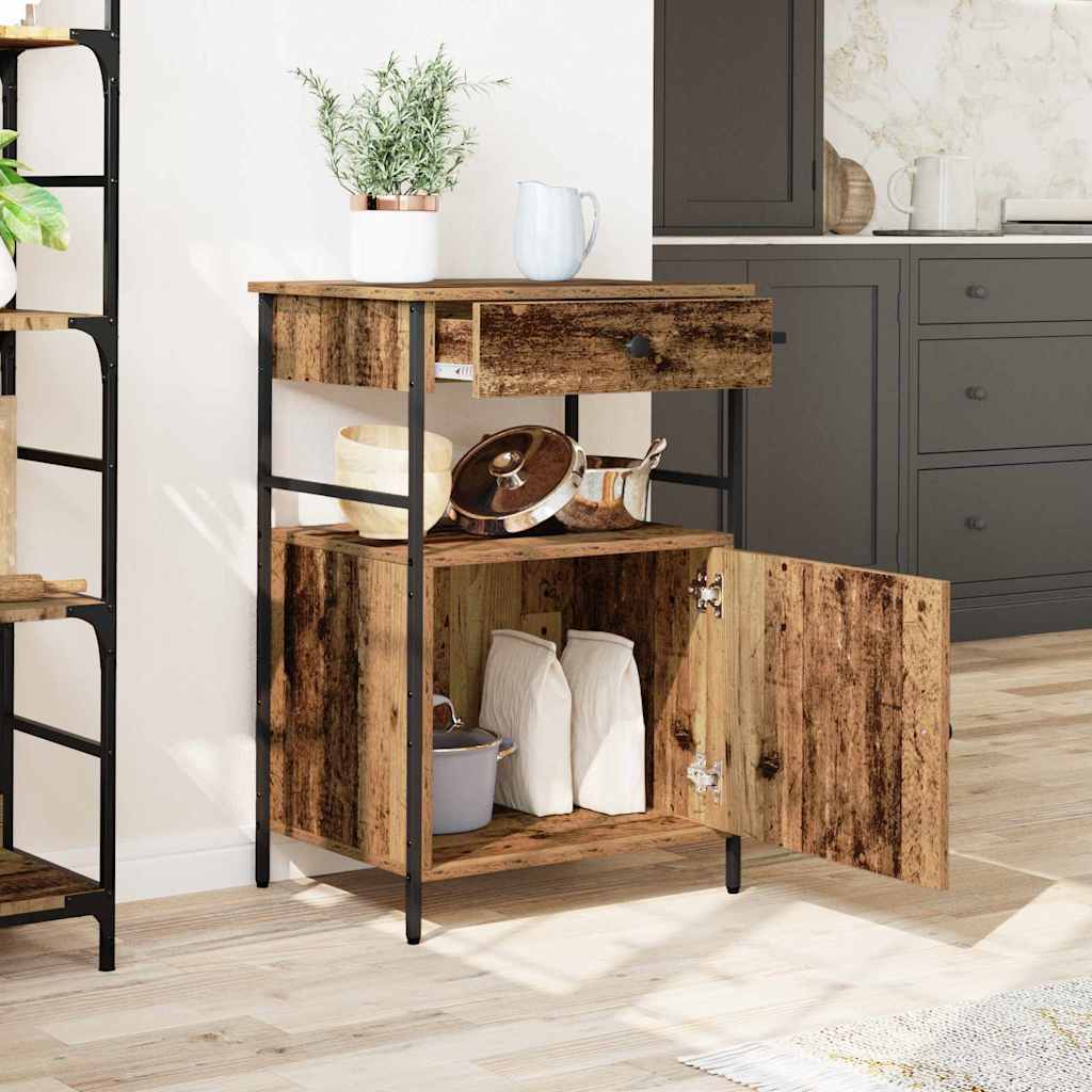vidaXL Kitchen Trolley Old Wood 56 x 43 x 89.5 cm Engineered Wood 4