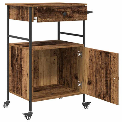 vidaXL Kitchen Trolley Old Wood 56 x 43 x 89.5 cm Engineered Wood 5