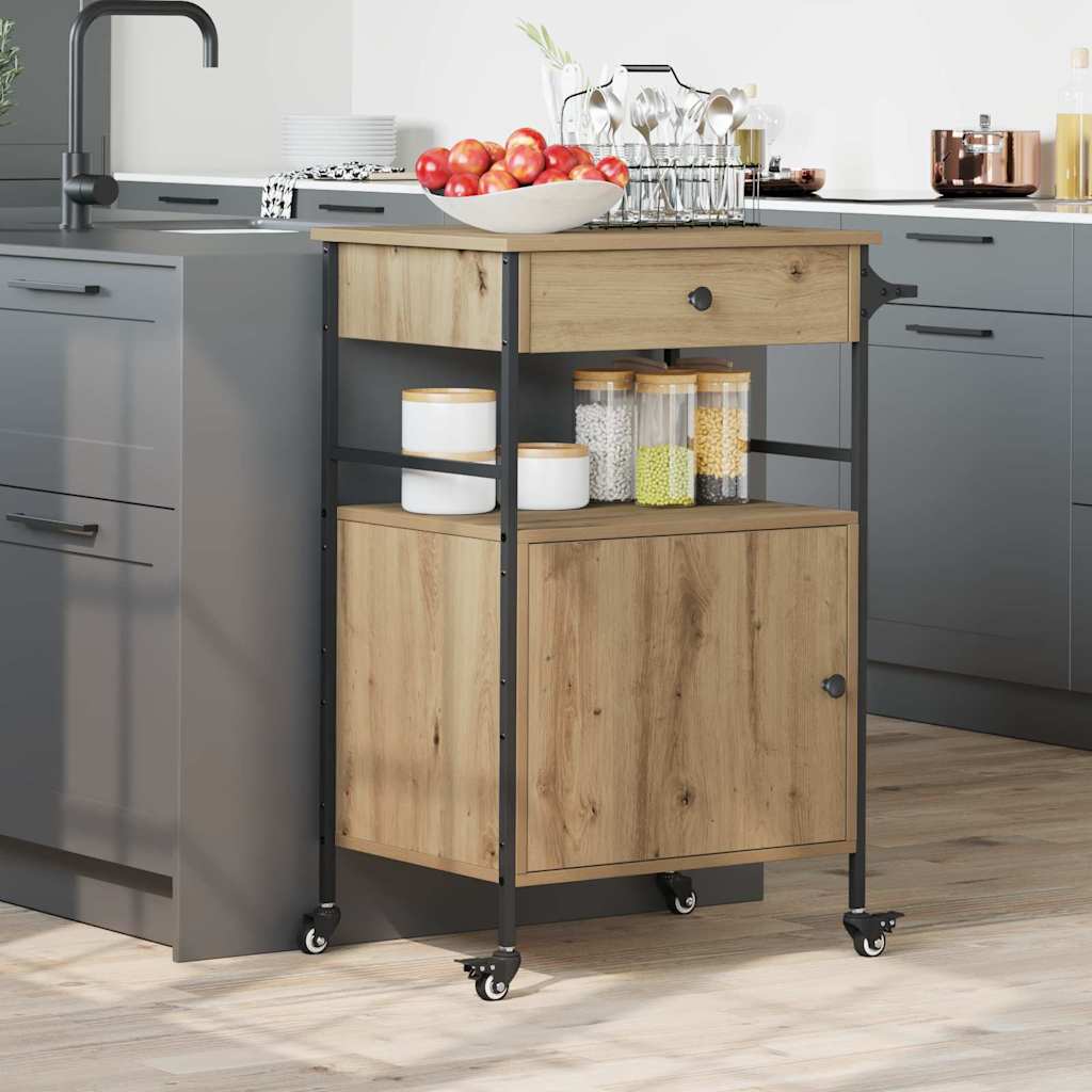 vidaXL Kitchen Trolley 56x43x89.5 cm Engineered Wood