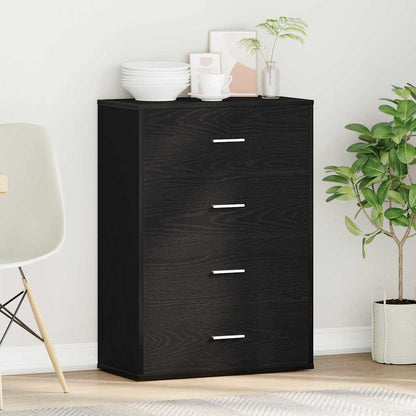 vidaXL Sideboard Black Oak 60 x 31 x 84 cm Engineered Wood 4