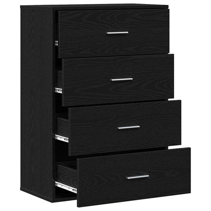 vidaXL Sideboard Black Oak 60 x 31 x 84 cm Engineered Wood 5