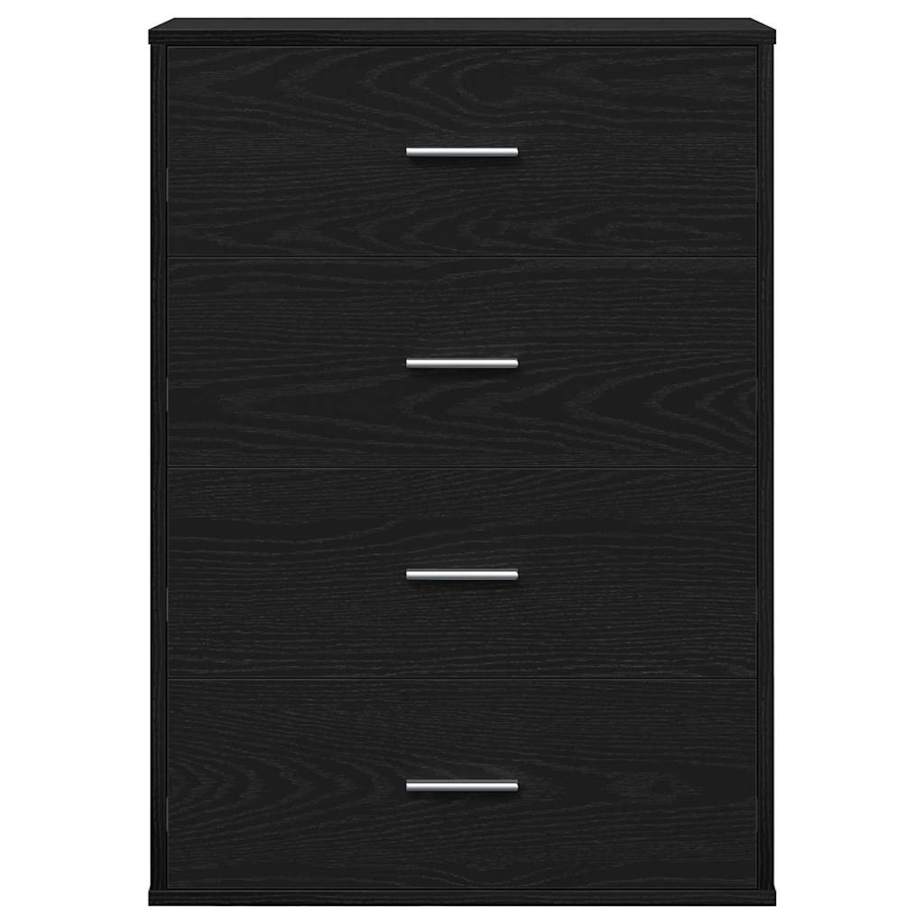 vidaXL Sideboard Black Oak 60 x 31 x 84 cm Engineered Wood 6