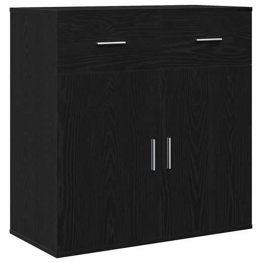 The black sideboard shown from a high angle against a plain white background