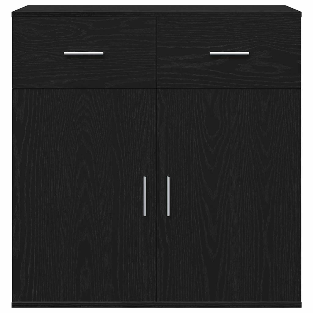 vidaXL Sideboard Black Oak 78 x 38 x 80 cm Engineered Wood 6
