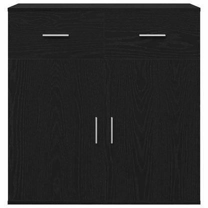 vidaXL Sideboard Black Oak 78 x 38 x 80 cm Engineered Wood 6