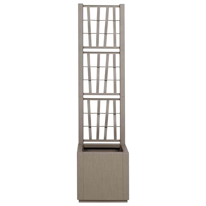 vidaXL Garden Planter with Trellis Light Brown 36 x 36 x 140 cm PP 4