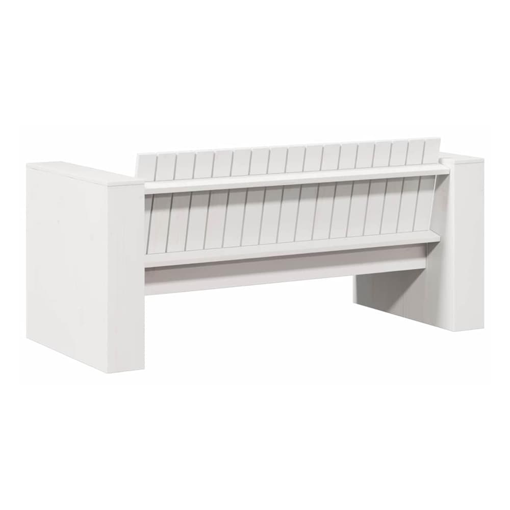 Garden Sofa 134 x 60 x 62 cm Solid Pine Wood White 110 cm