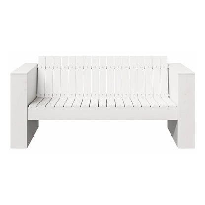 Garden Sofa 134 x 60 x 62 cm Solid Pine Wood White 110 cm