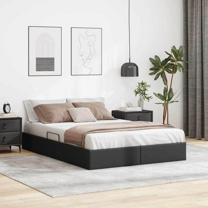 Storage Bed Faux leather Black