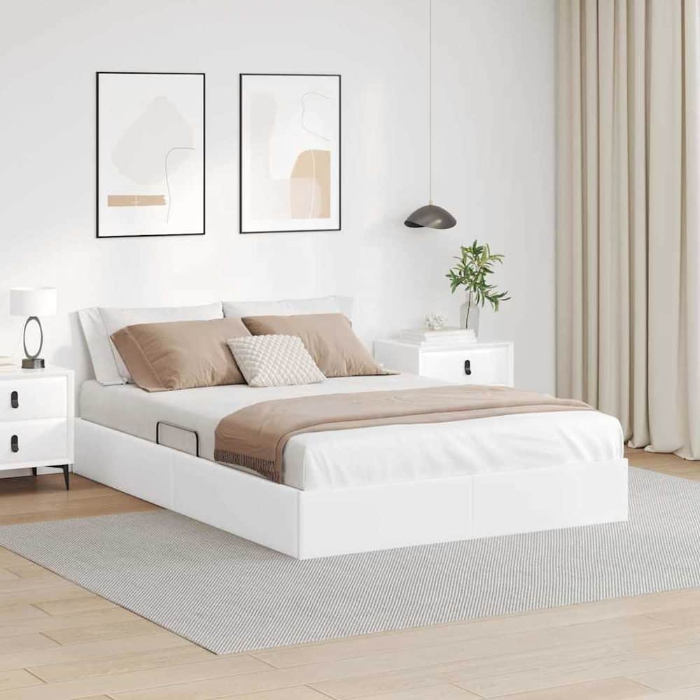 Storage Bed Faux leather White