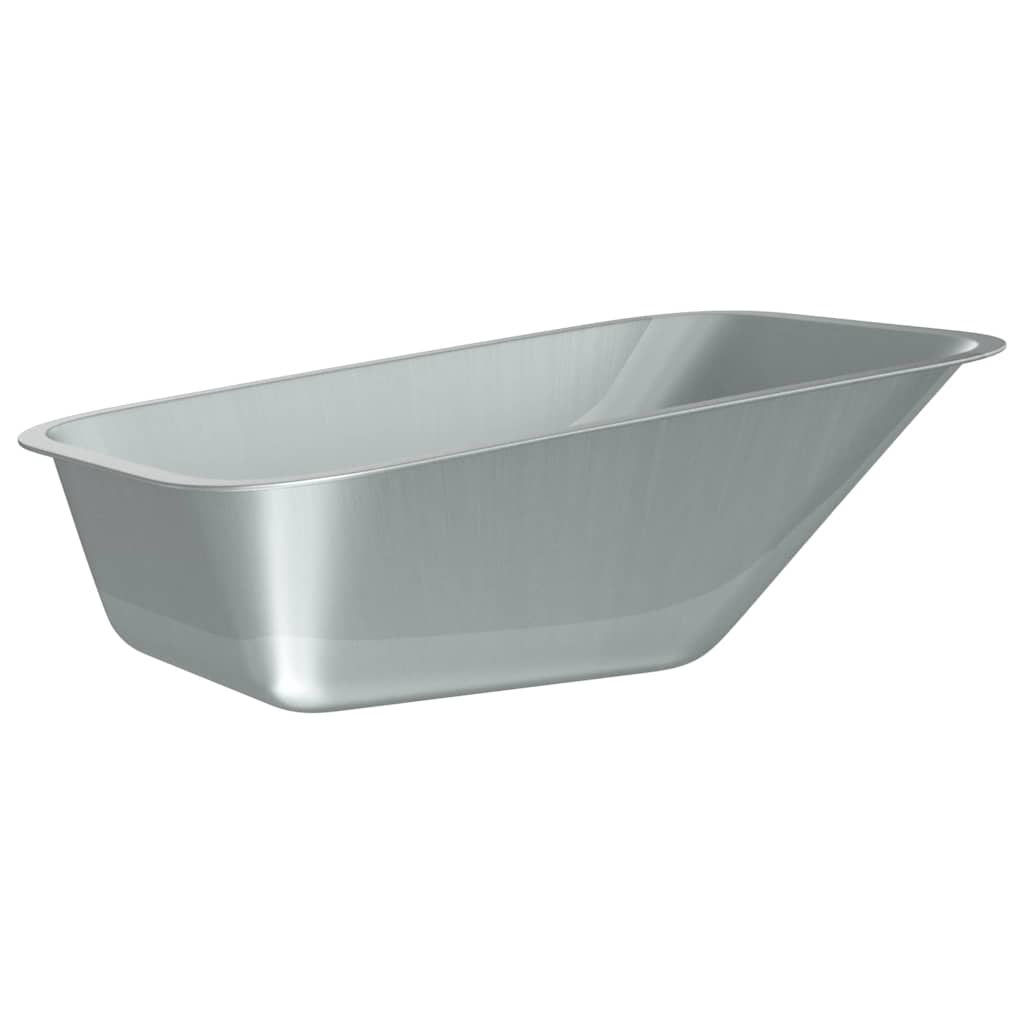 vidaXL Wheelbarrow Tray Replacement Silver 88 x 60 x 32 cm 2