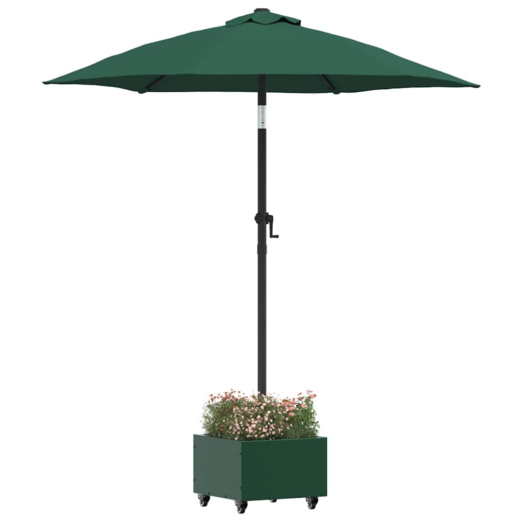 Parasol Base 11.75 kg Steel Square Green