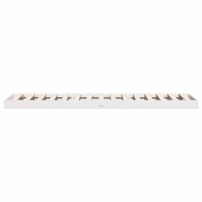 vidaXL Floor Bed Frame White 80 x 220 cm Solid Pine Wood 6