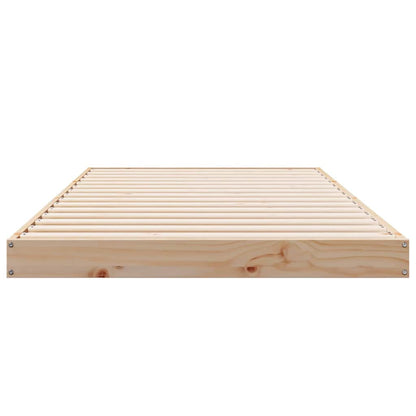 vidaXL Floor Bed Frame Natural 100 x 220 cm Solid Pine Wood 5
