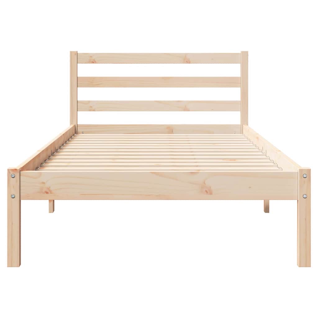 vidaXL Bed Frame Brown 215.5 x 85.5 x 69.5 cm Solid Pine Wood 5