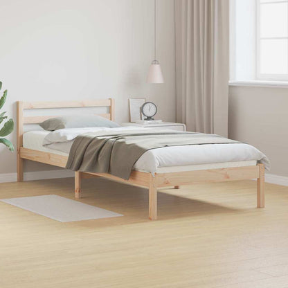 vidaXL Bed Frame Brown 215.5 x 95.5 x 69.5 cm Solid Pine Wood 1