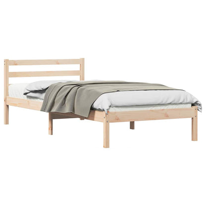 vidaXL Bed Frame Brown 225.5 x 85.5 x 69.5 cm Solid Pine Wood 2