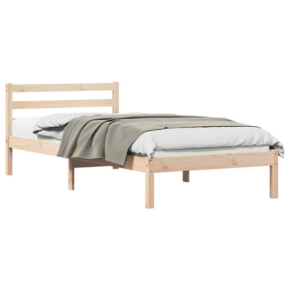 vidaXL Bed Frame Brown 225.5 x 95.5 x 69.5 cm Solid Pine Wood 2
