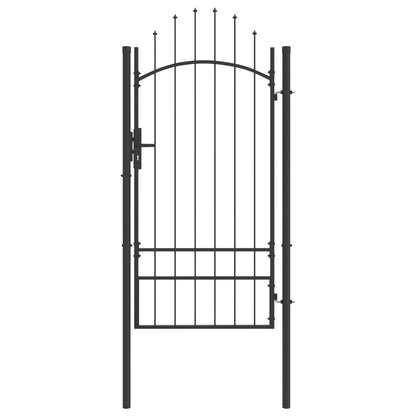 Garden Gate WOERDEN Lockable Steel Grey 2 m
