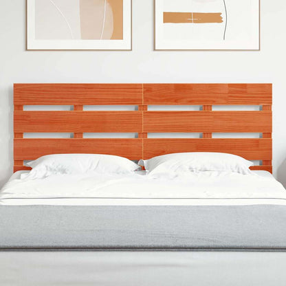 vidaXL Headboard Brown 140.5 x 3 x 80 cm Solid Pine Wood 1