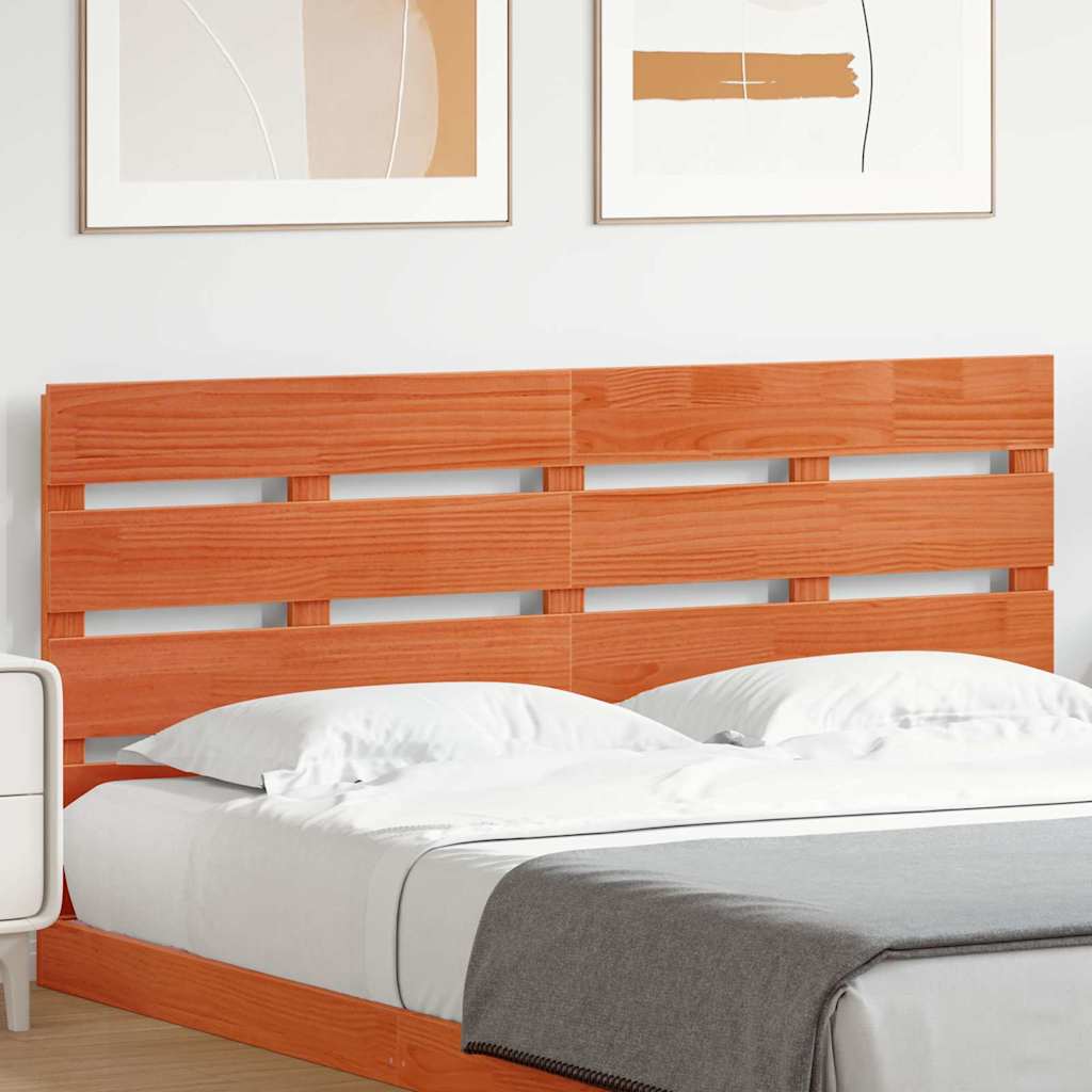 vidaXL Headboard Brown 140.5 x 3 x 80 cm Solid Pine Wood 3