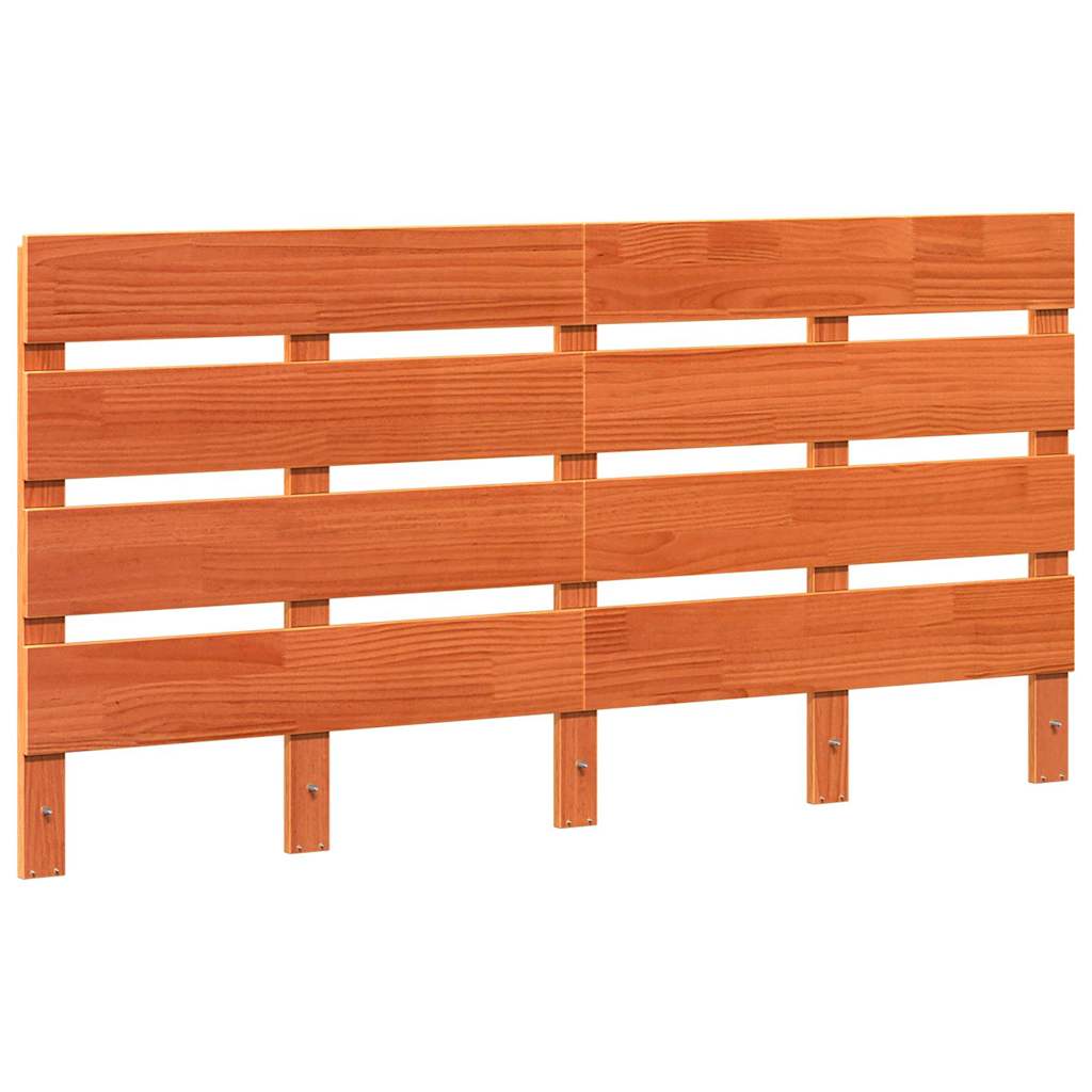 vidaXL Headboard Brown 140.5 x 3 x 80 cm Solid Pine Wood 2