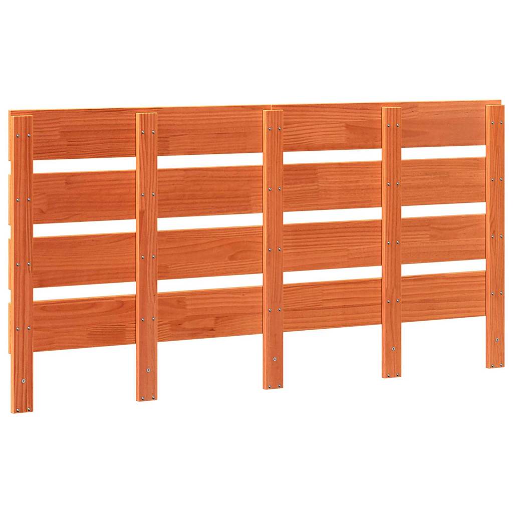 Headboard Wax Brown Solid Pine Wood