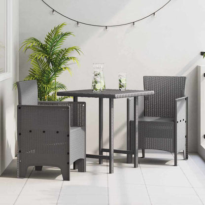 vidaXL Garden Chair 2 pcs Light Grey Polypropylene 1