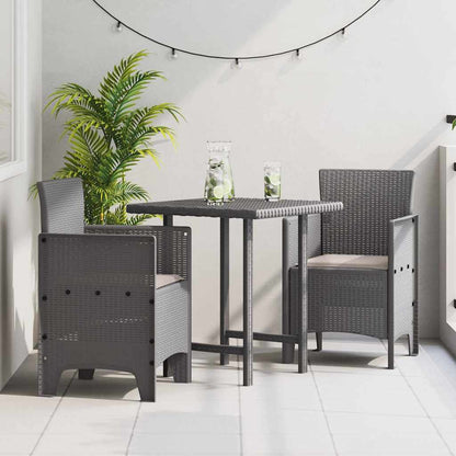 vidaXL Garden Chair 2 pcs Light Grey Polypropylene 1