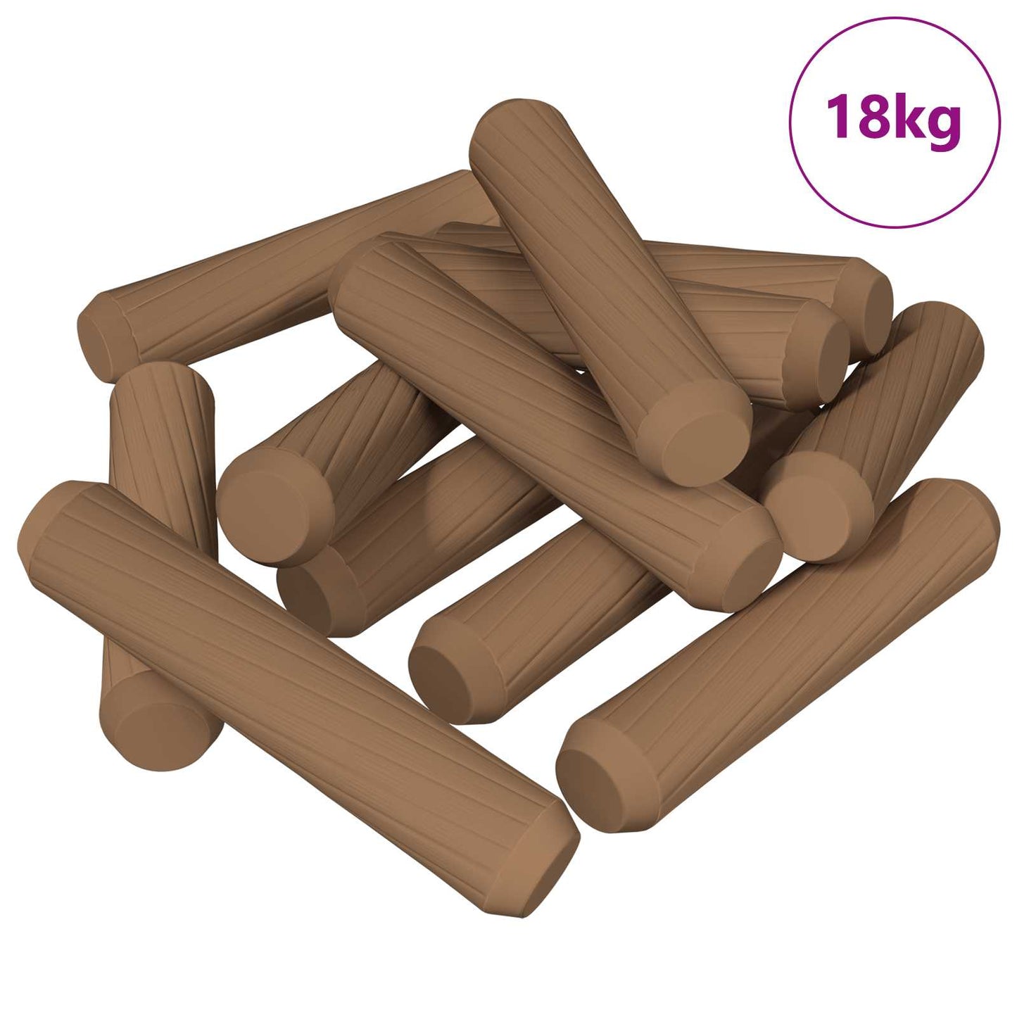 vidaXL Wooden Dowels 18000 pcs Brown Solid wood 2