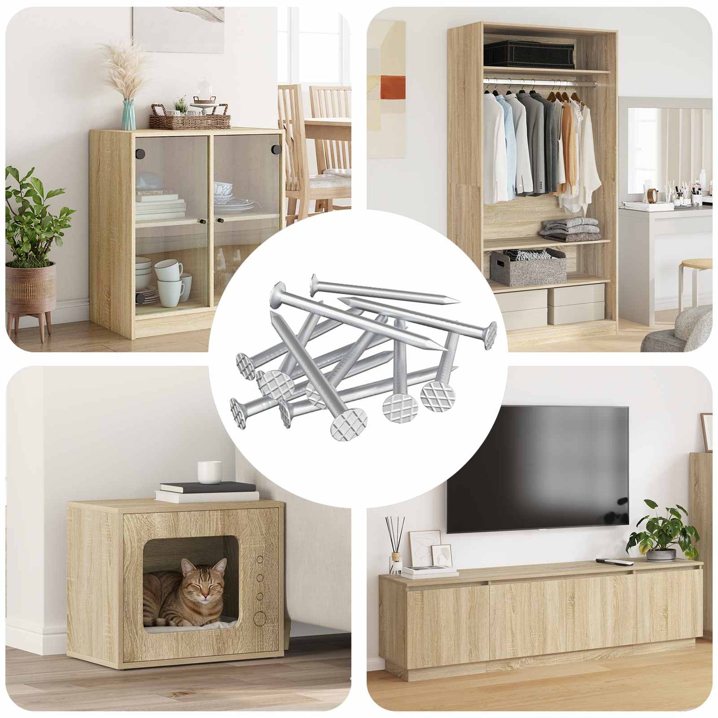 vidaXL Nails for Wood 100000 pcs Silver Metal 1
