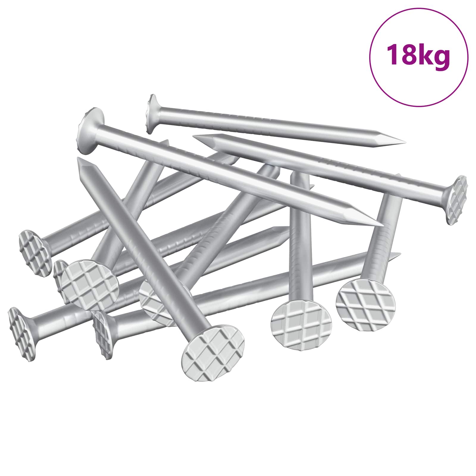 vidaXL Nails for Wood 100000 pcs Silver Metal 2