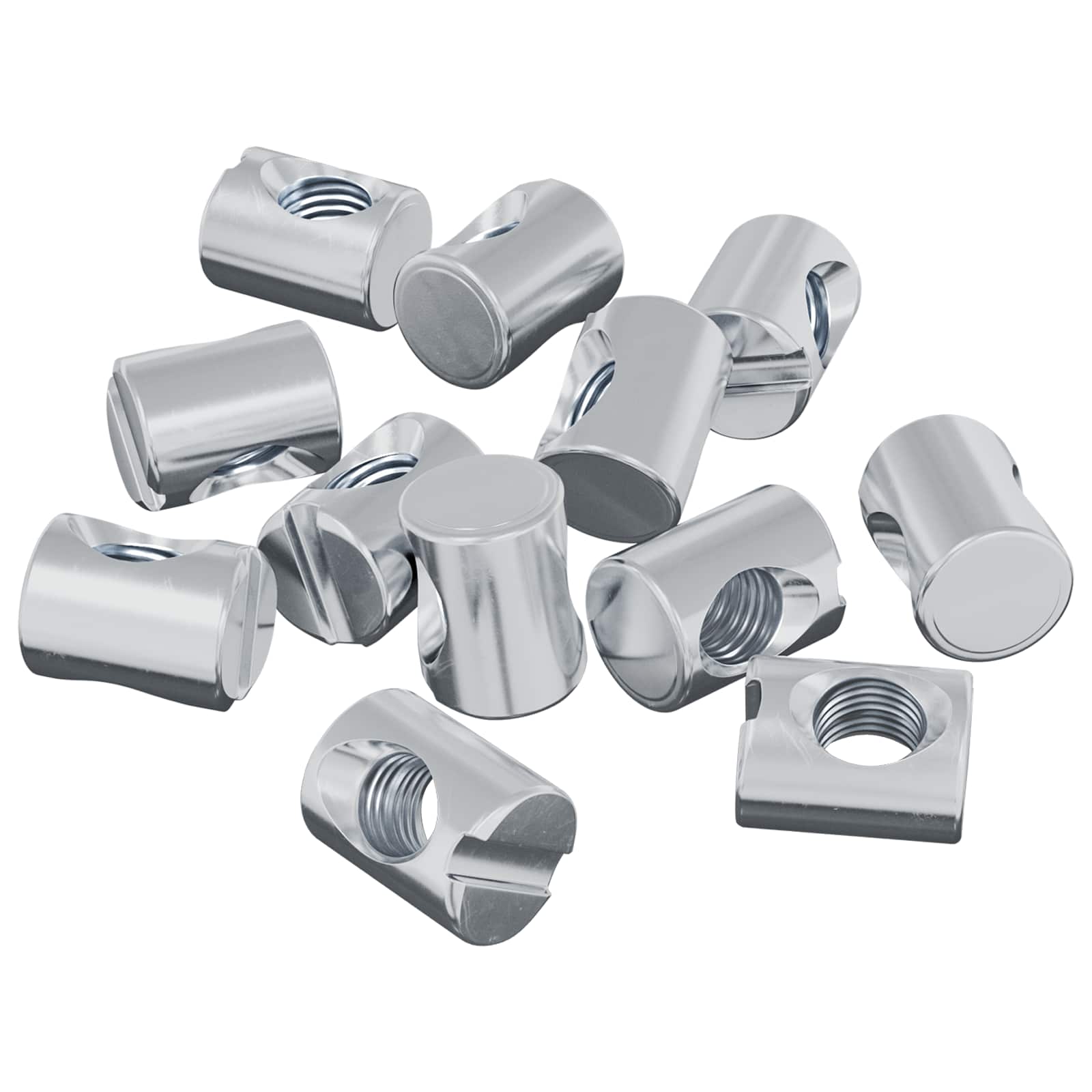 vidaXL Barrel Nuts 3462 pcs Silver M6 x 13 mm Metal 2