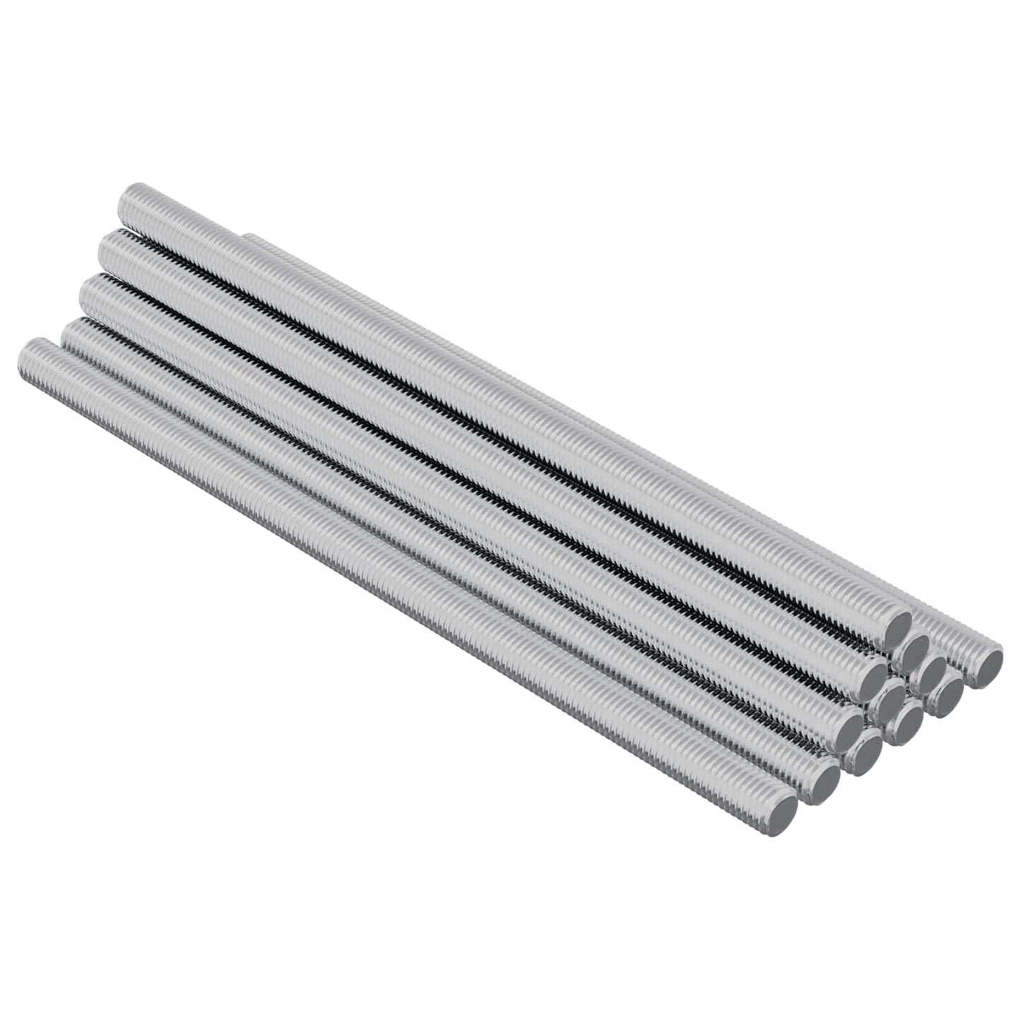 vidaXL Threaded Rod 900 pcs Silver Steel 2