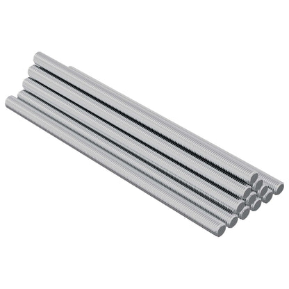 vidaXL Threaded Rod 900 pcs Silver Steel 2