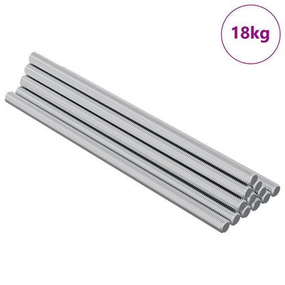 vidaXL Threaded Rod 800 pcs Silver Steel 2