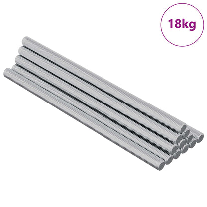 vidaXL Threaded Rods 900 pcs Silver Metal 2