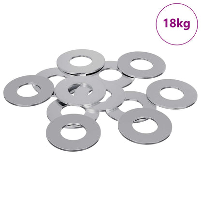 Washers Silver 18 x 18 x 1 cm Iron M8.5 x 18 mm 18 kg (approx. 11842 pcs)