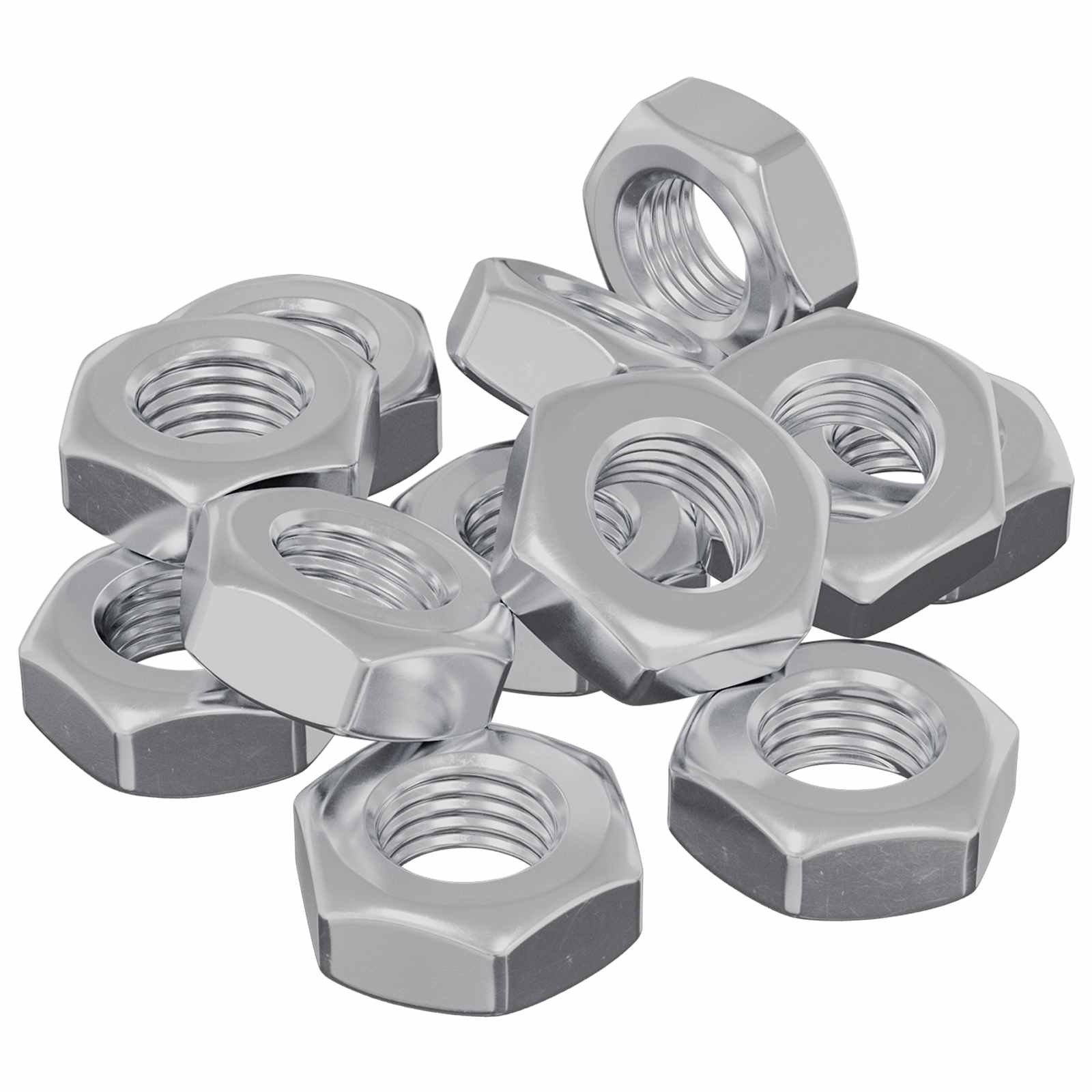 vidaXL Hex Nut 3600 pcs Silver Metal 2