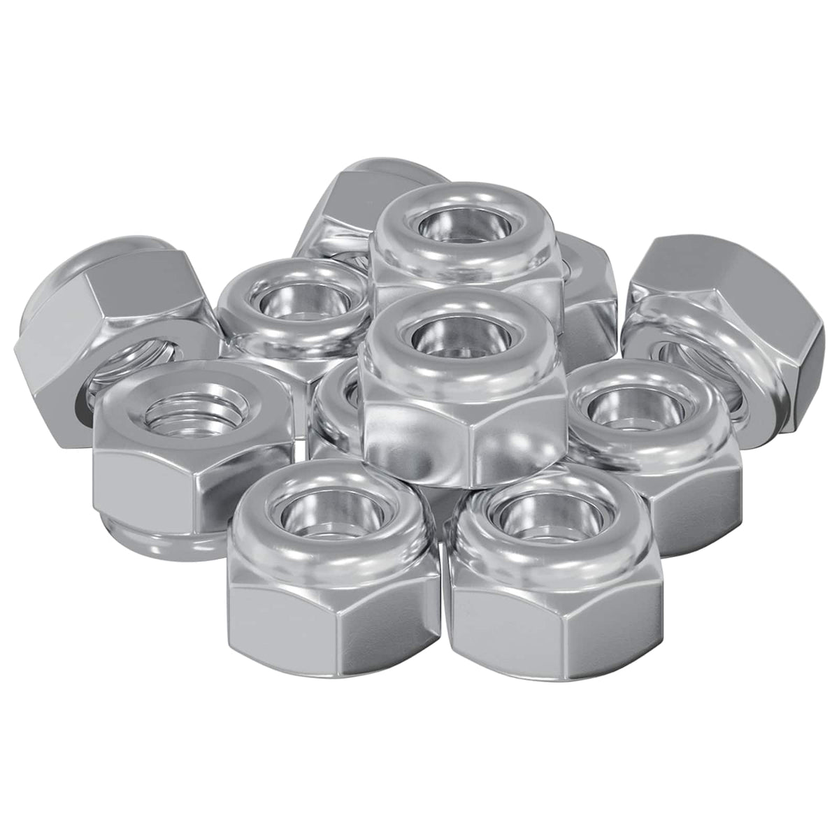 vidaXL Nut 9574 pcs Silver M6 x 10 mm Iron 1