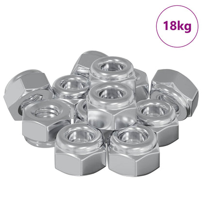 vidaXL Nut 9574 pcs Silver M6 x 10 mm Iron 2