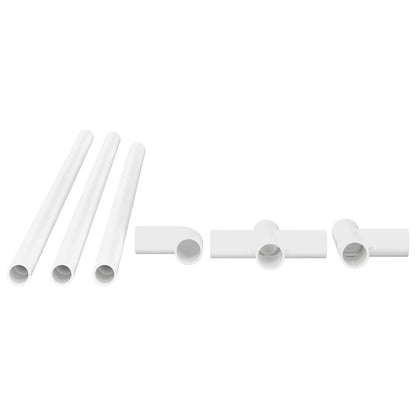 vidaXL PVC Pipe 12 pcs White 12.2 x 1.8 x 500 mm PP and PE 4