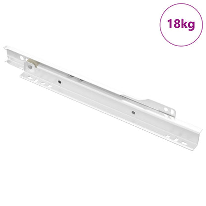 vidaXL Drawer Slide 87 pcs White Steel 2