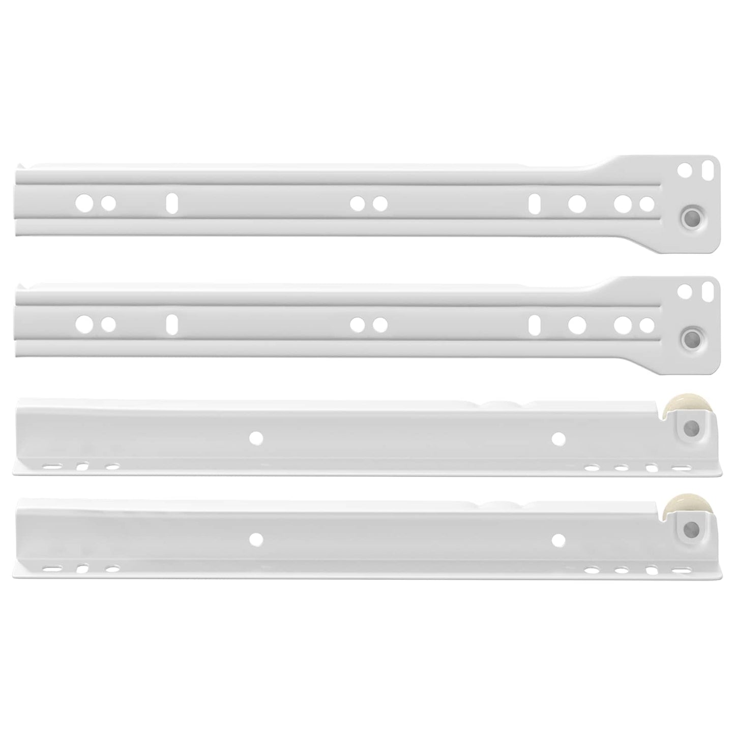 vidaXL Drawer Slide 87 pcs White Steel 4