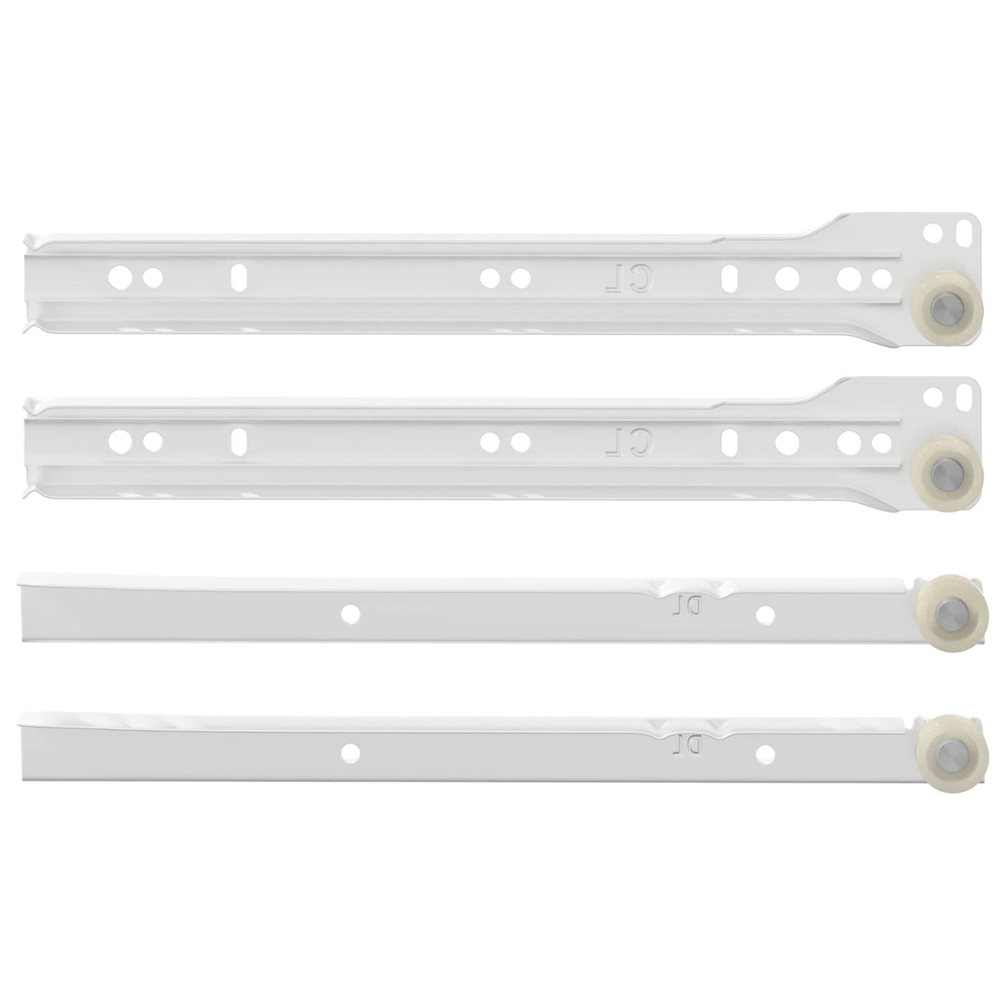 vidaXL Drawer Slide 87 pcs White Steel 3