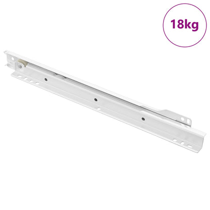 vidaXL Drawer Slide 73 pcs White Steel 2