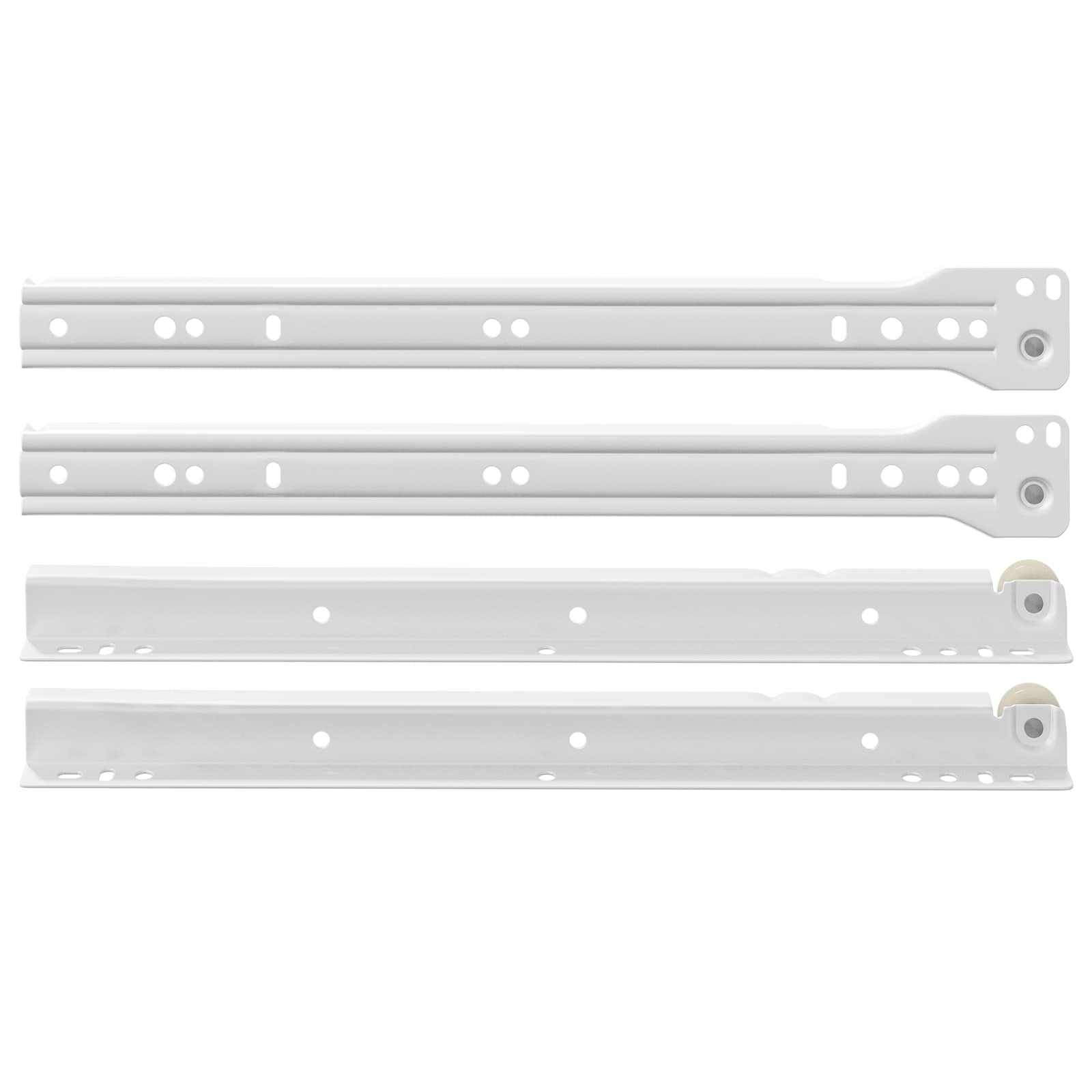 vidaXL Drawer Slide 73 pcs White Steel 4